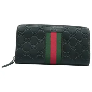 GUCCI Guccissima Black Leather Wallet
