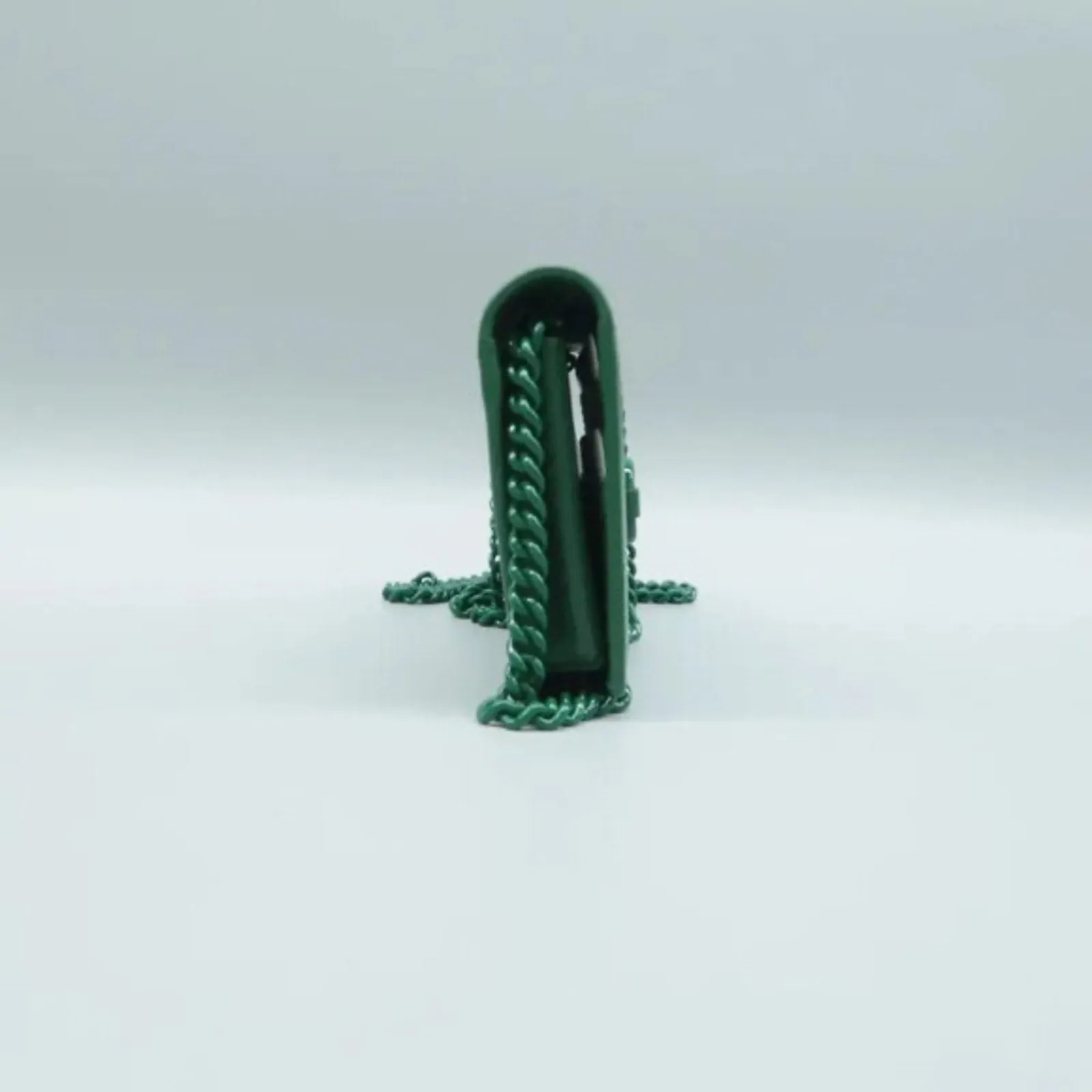 GUCCI Horsebit 1955 Chain Wallet Green Leather Shoulder Bag