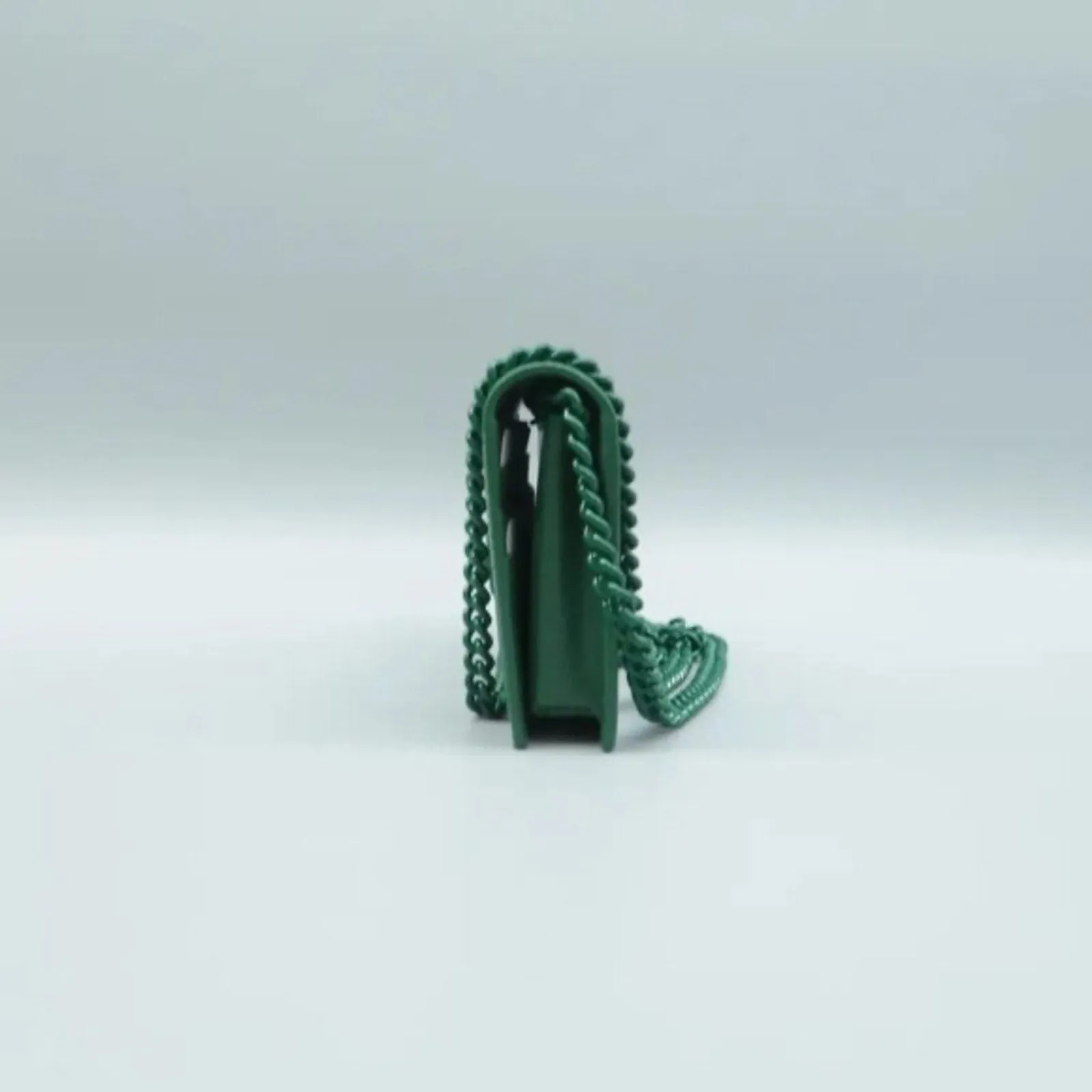 GUCCI Horsebit 1955 Chain Wallet Green Leather Shoulder Bag