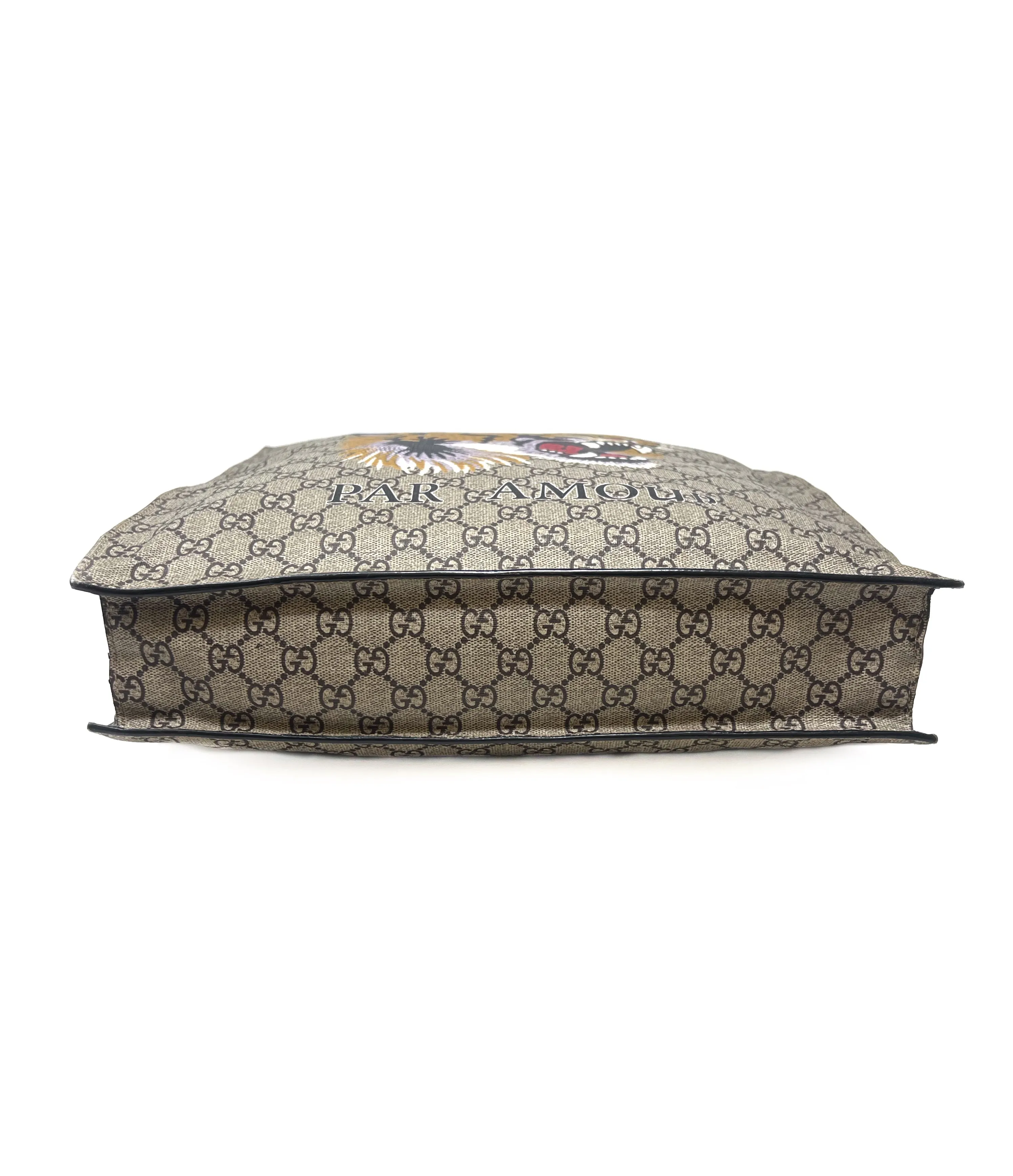 Gucci 'L'Aveugle Par Amour' GG Supreme Tiger Motif Soft Tote W/ Strap