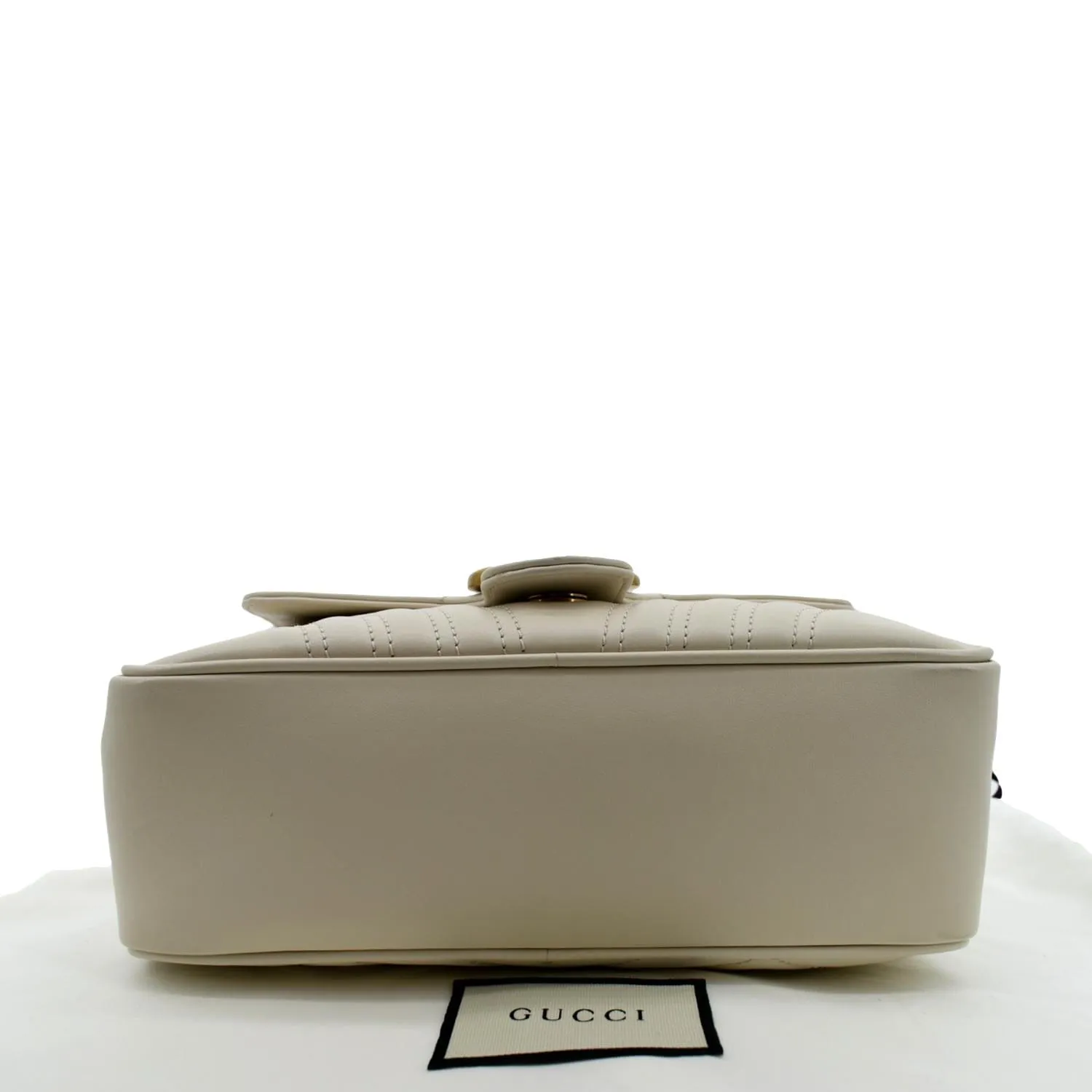 GUCCI Marmont Small Matelasse Leather Top Handle Shoulder Bag White 498100  - Hot Deals