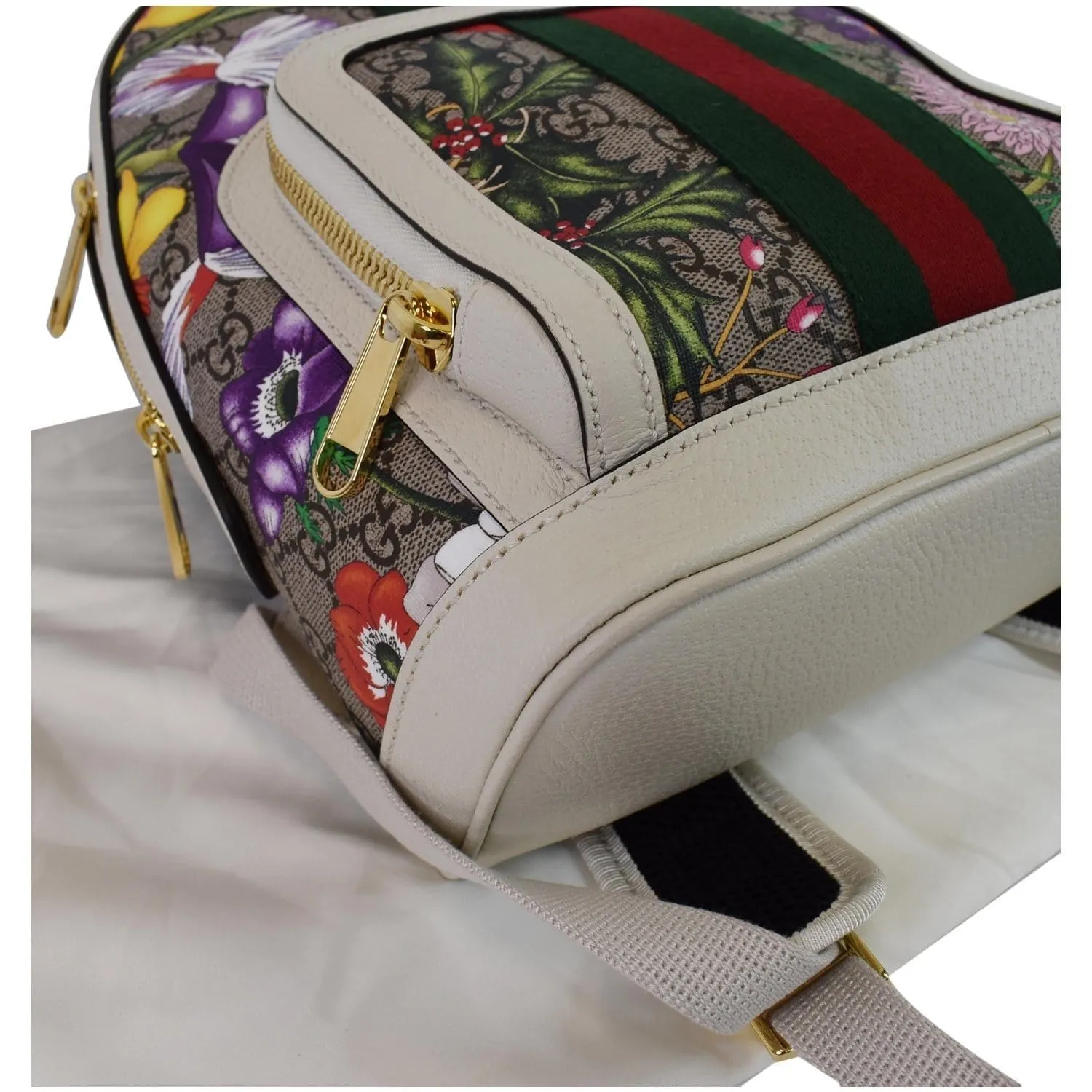 GUCCI Ophidia GG Flora Small Supreme Canvas Backpack Bag Beige 547965 - 20% OFF