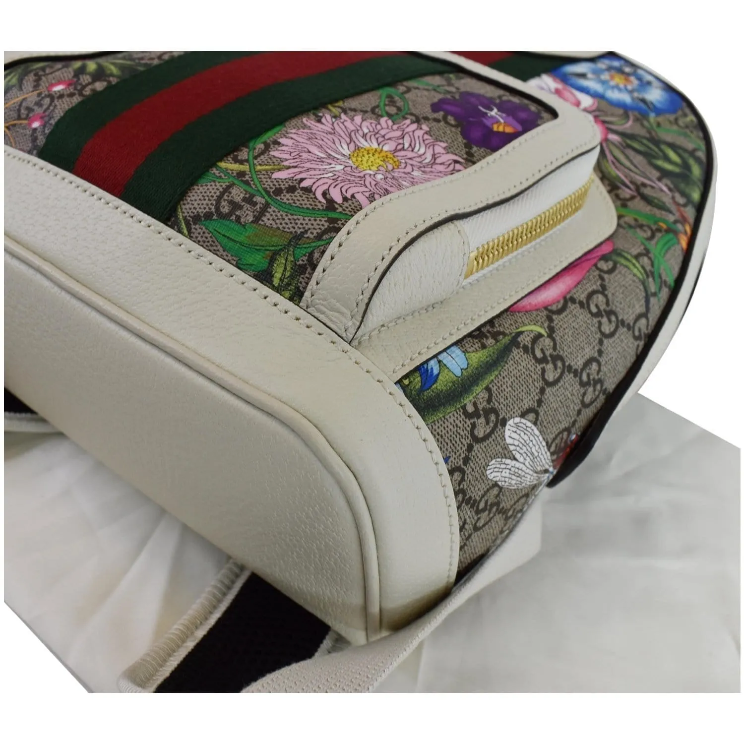 GUCCI Ophidia GG Flora Small Supreme Canvas Backpack Bag Beige 547965 - 20% OFF
