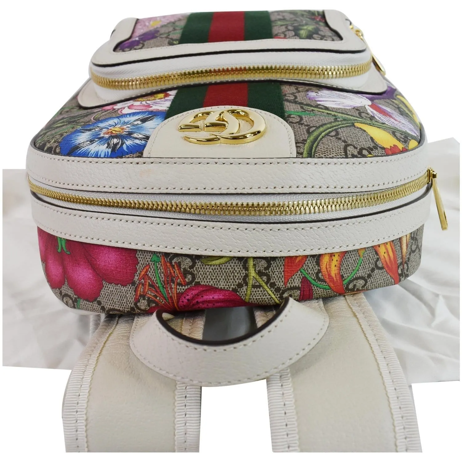 GUCCI Ophidia GG Flora Small Supreme Canvas Backpack Bag Beige 547965 - 20% OFF