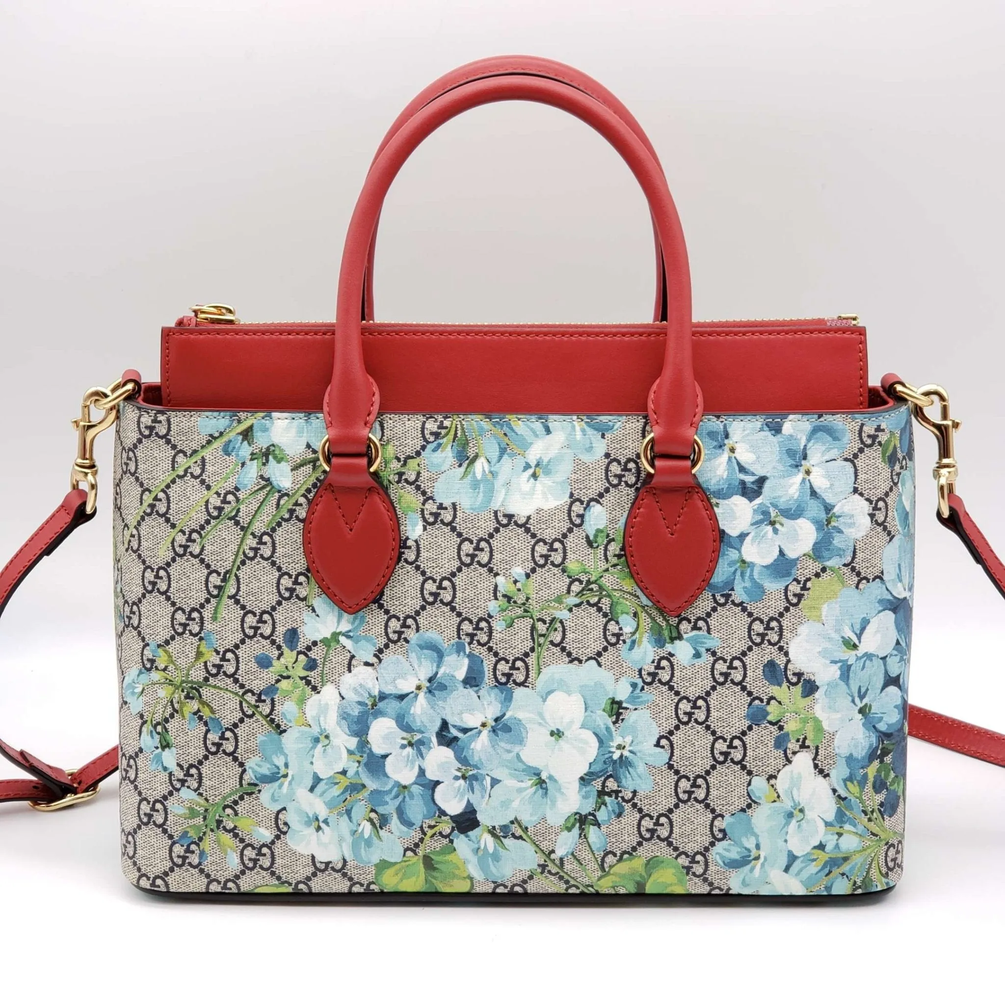 Gucci Supreme Floral Bloom Blue Hand Bag and Shoulder Bag