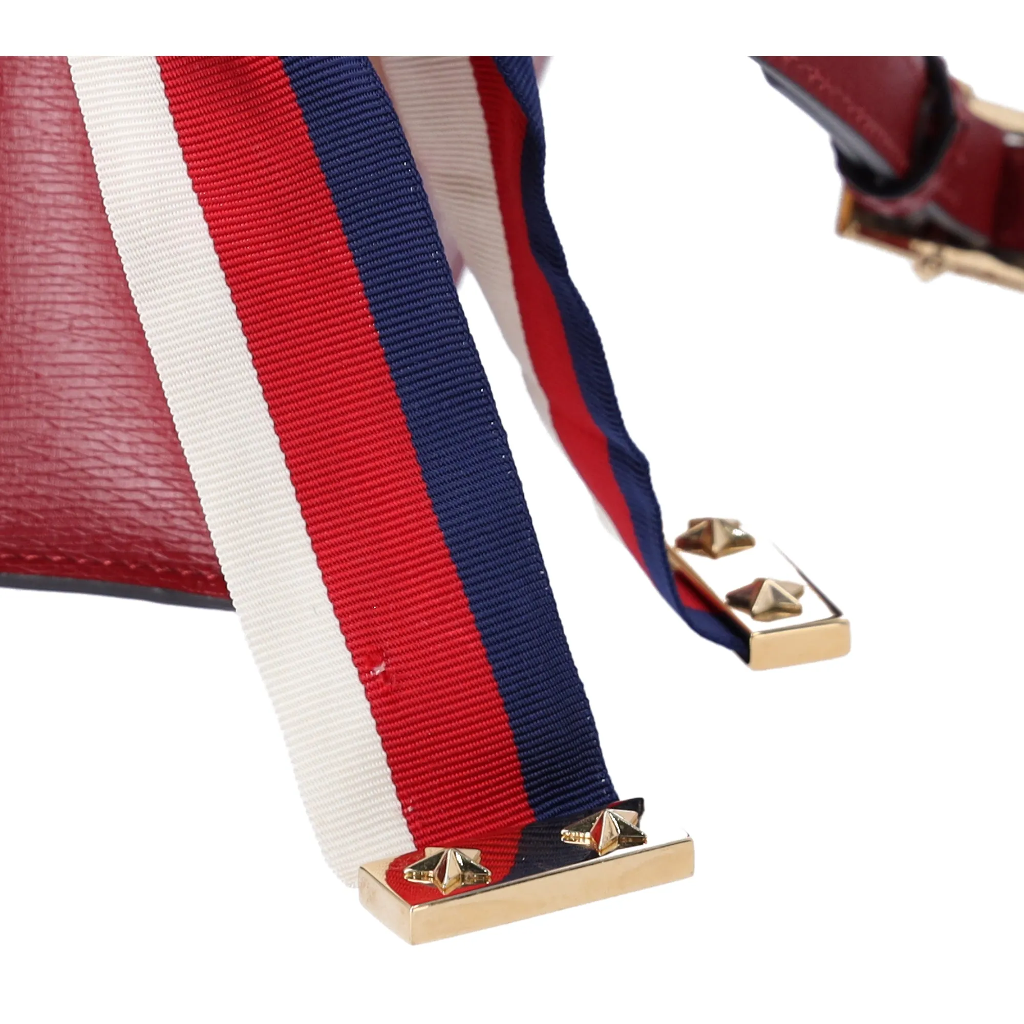 GUCCI Sylvie Shoulder Bag 524405 Bee Stars Red Gold Multi Leather