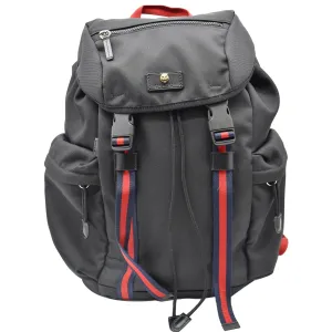 GUCCI Techno Fabric Canvas Backpack Bag Black 429037