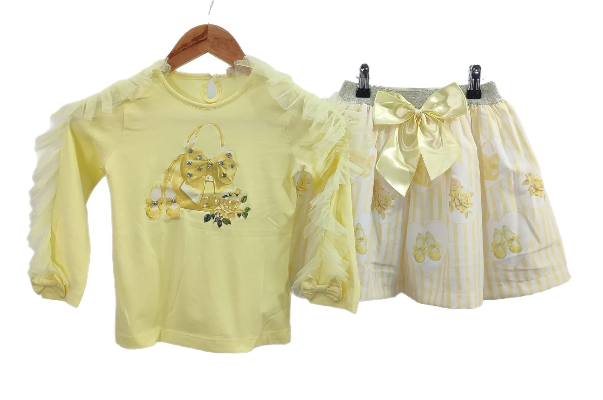 Handbag lemon skirt set