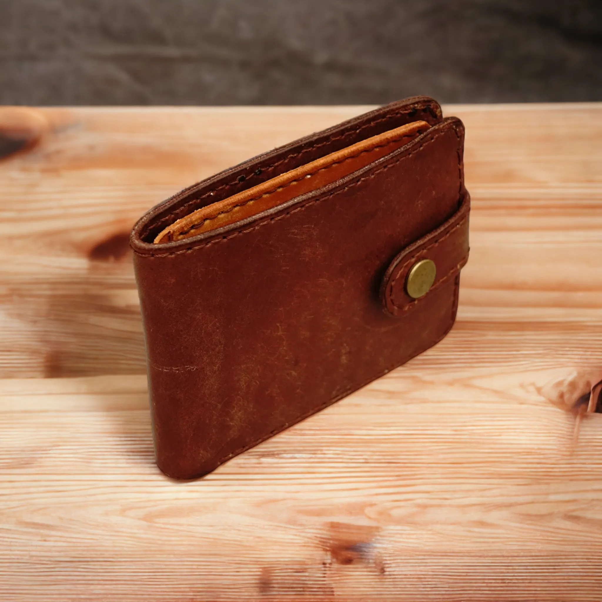 Handmade Men Bi Fold Leather Wallet