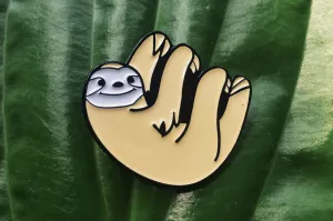 Happy Sloth Enamel Pin