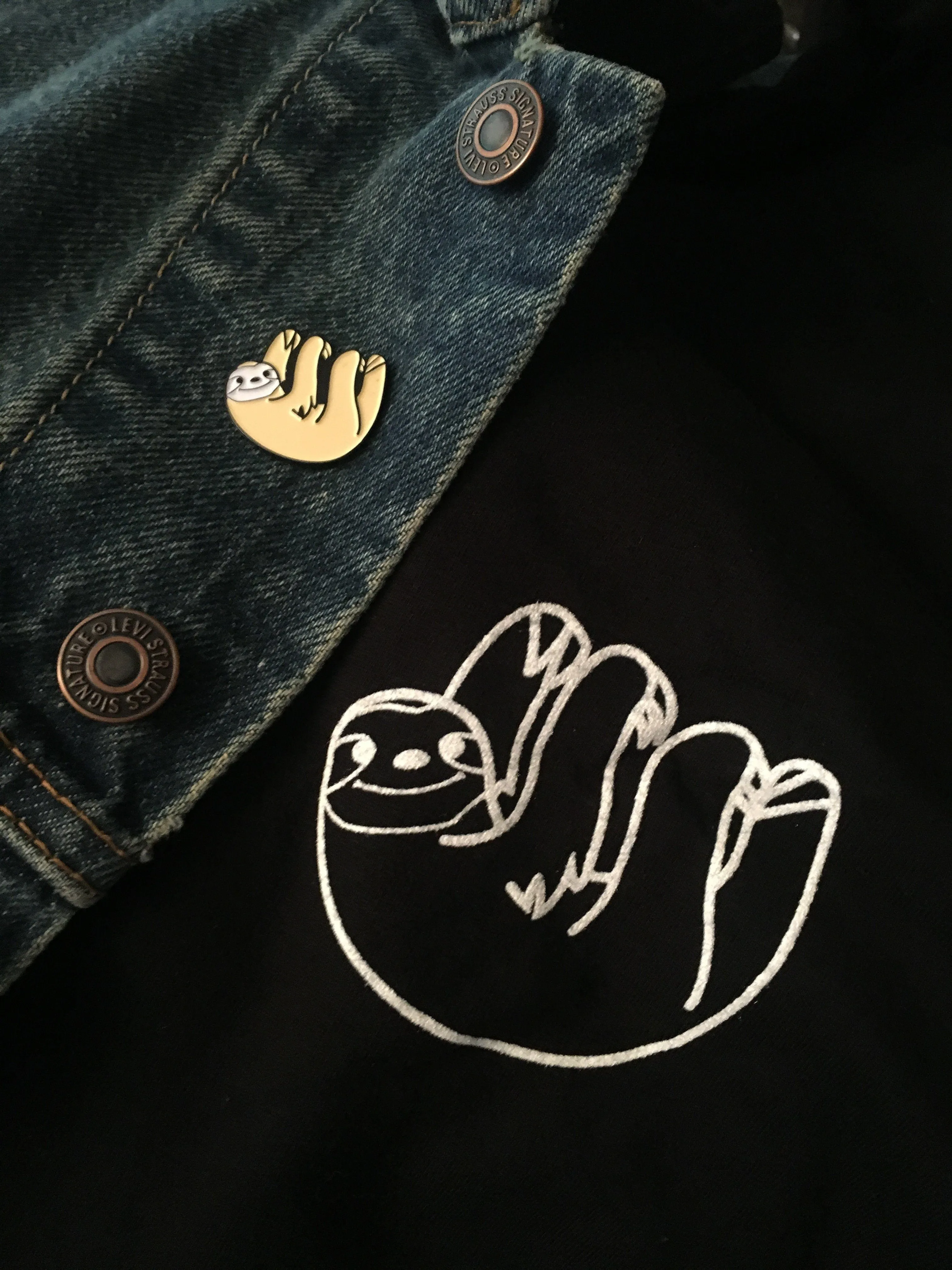 Happy Sloth Enamel Pin