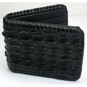 Hardcore Black Crocodile Tail Wallet