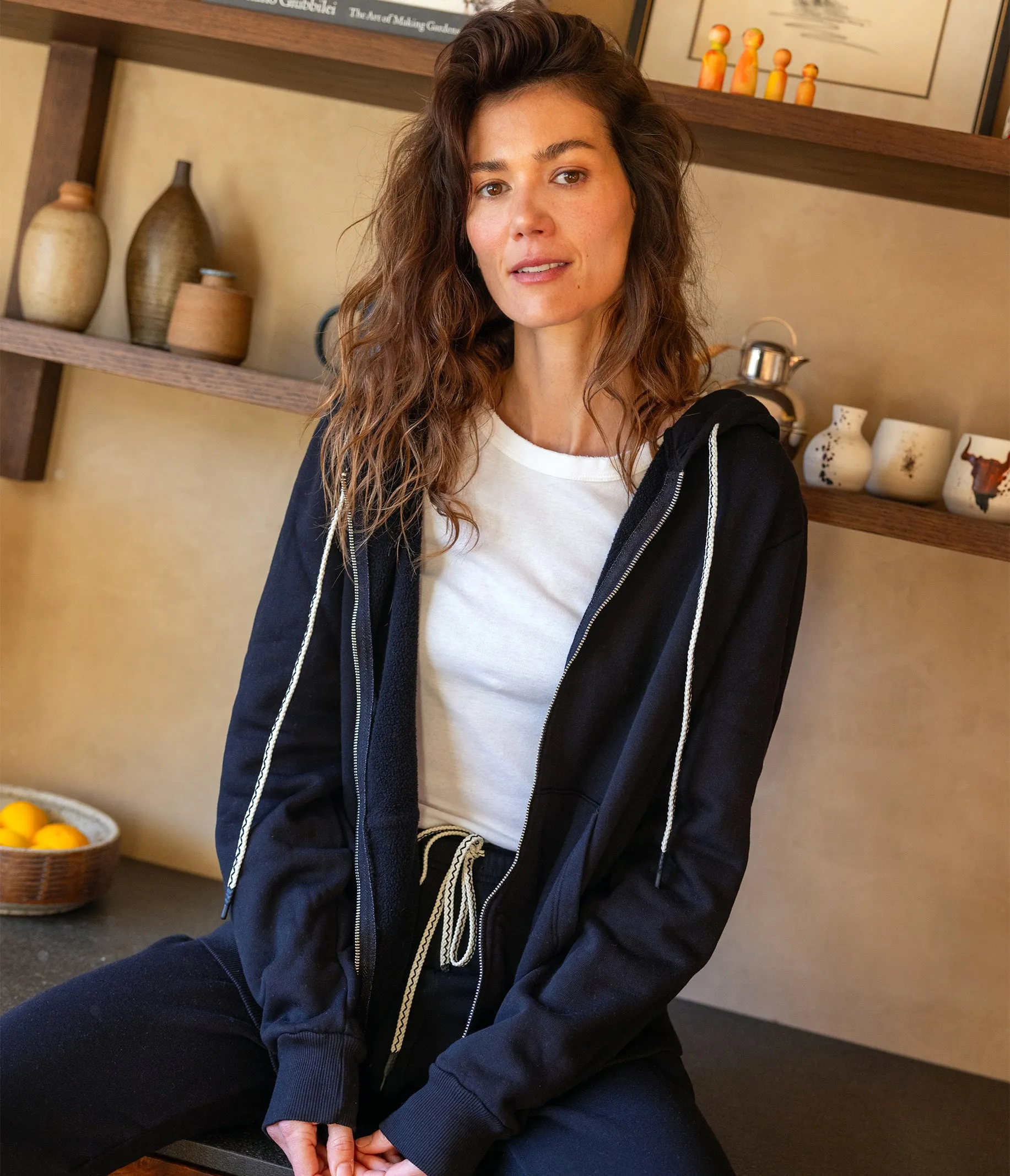 Harper Plush Terry Zip-Up Hoodie