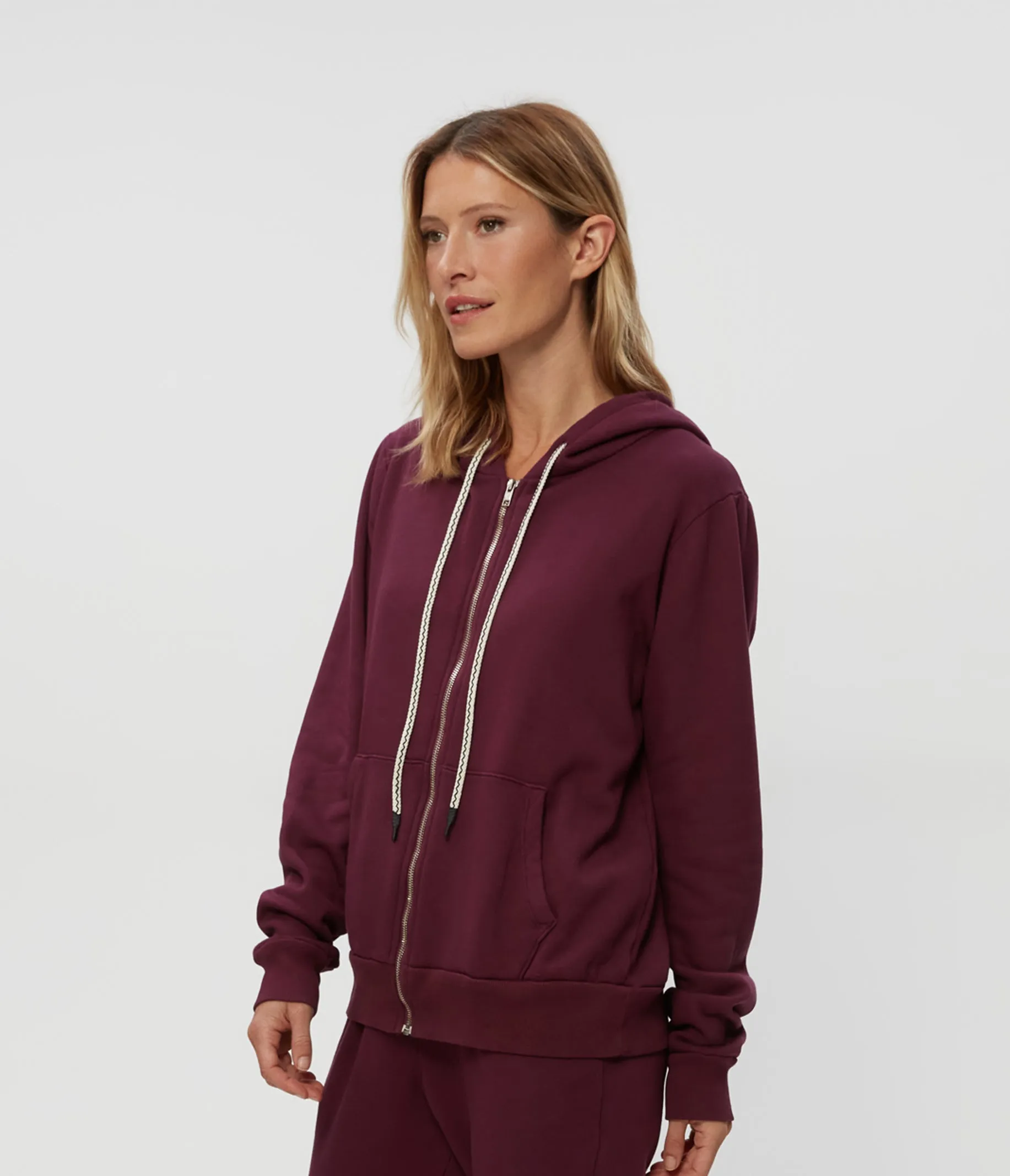 Harper Plush Terry Zip-Up Hoodie