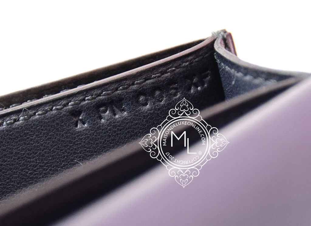 Hermes Black Ombre Lizard Passant Long Wallet Clutch