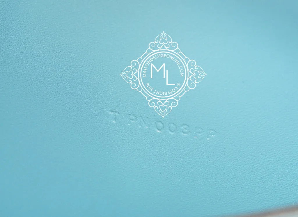 Hermes Blue Atoll Ficelle Lizard Constance Wallet Clutch