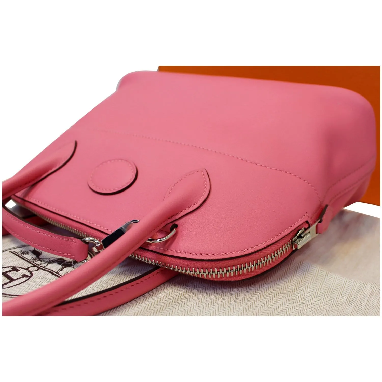 HERMES Bolide 27 Swift Calfskin Shoulder Bag Rose Azalee Pink - 20% OFF