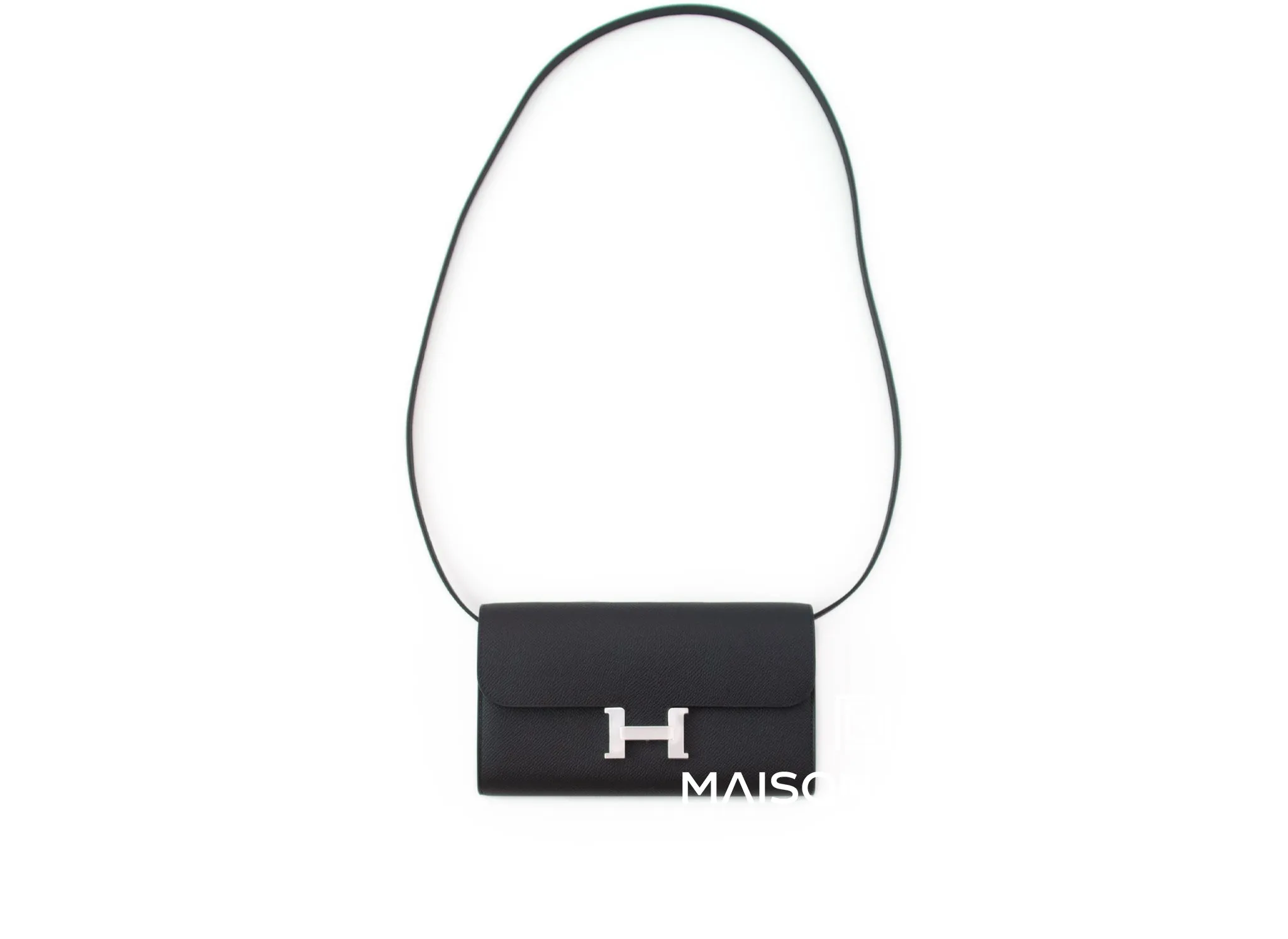 Hermes Constance To Go Wallet Black Epsom