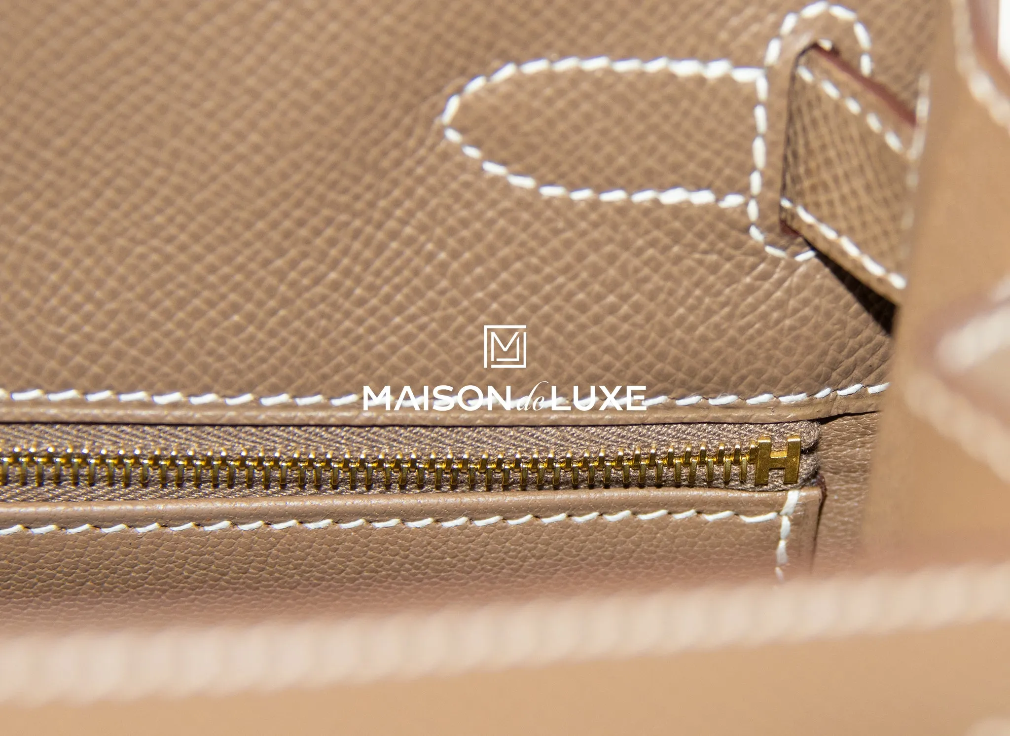 Hermes Etoupe Sellier Epsom Kelly 28 Handbag