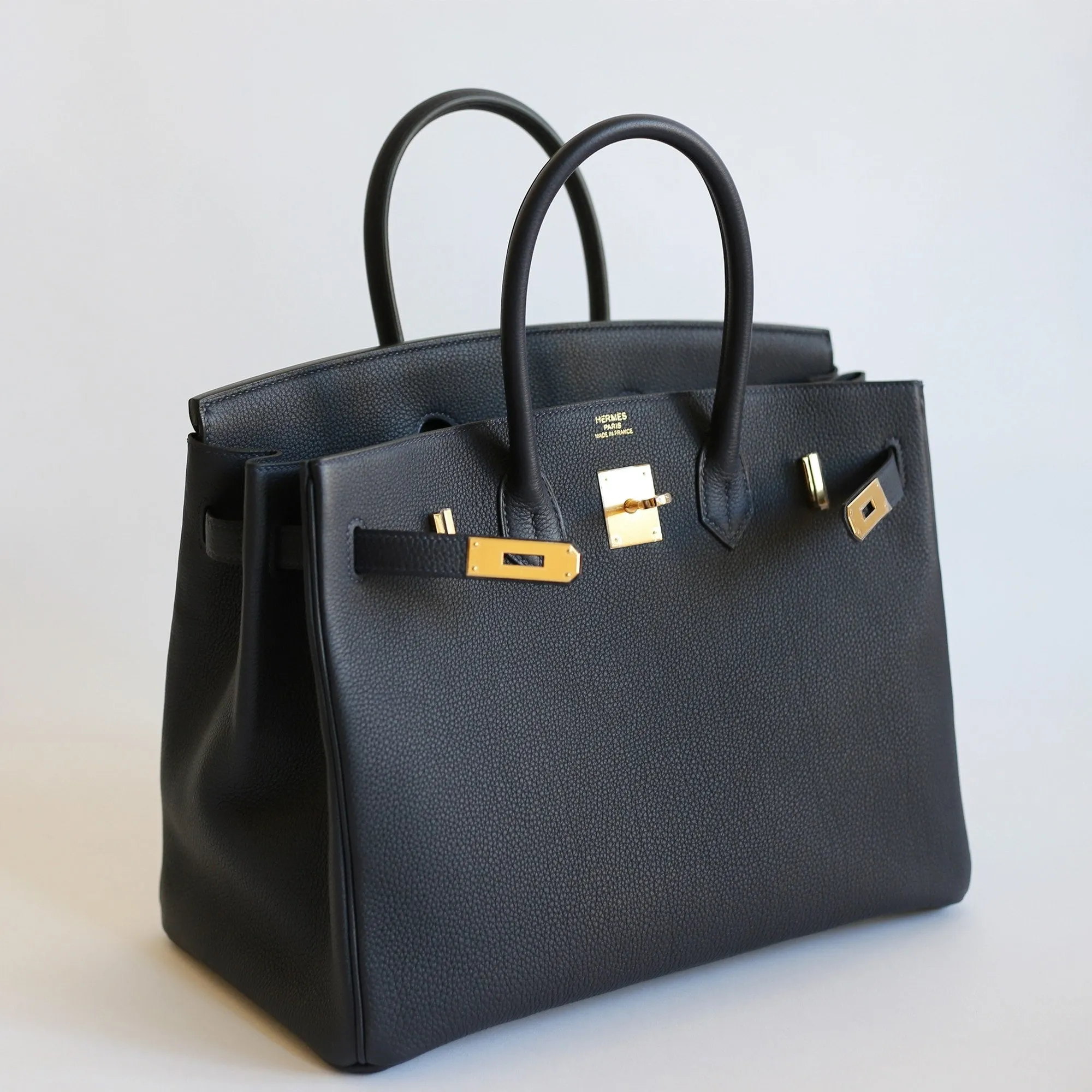 Hermes | Gold & Togo Leather Birkin in Blue Nuit | 35cm