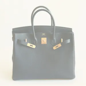 Hermes | Gold & Togo Leather Birkin in Blue Nuit | 35cm