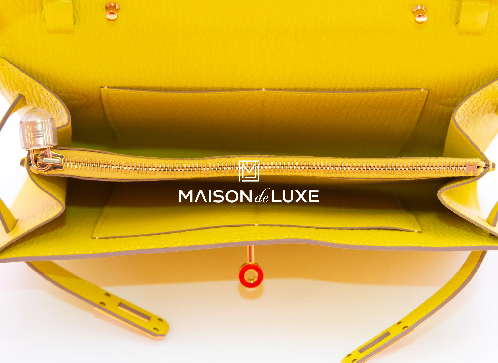 Hermes Lime GHW Chèvre Mysore Kelly To Go Wallet