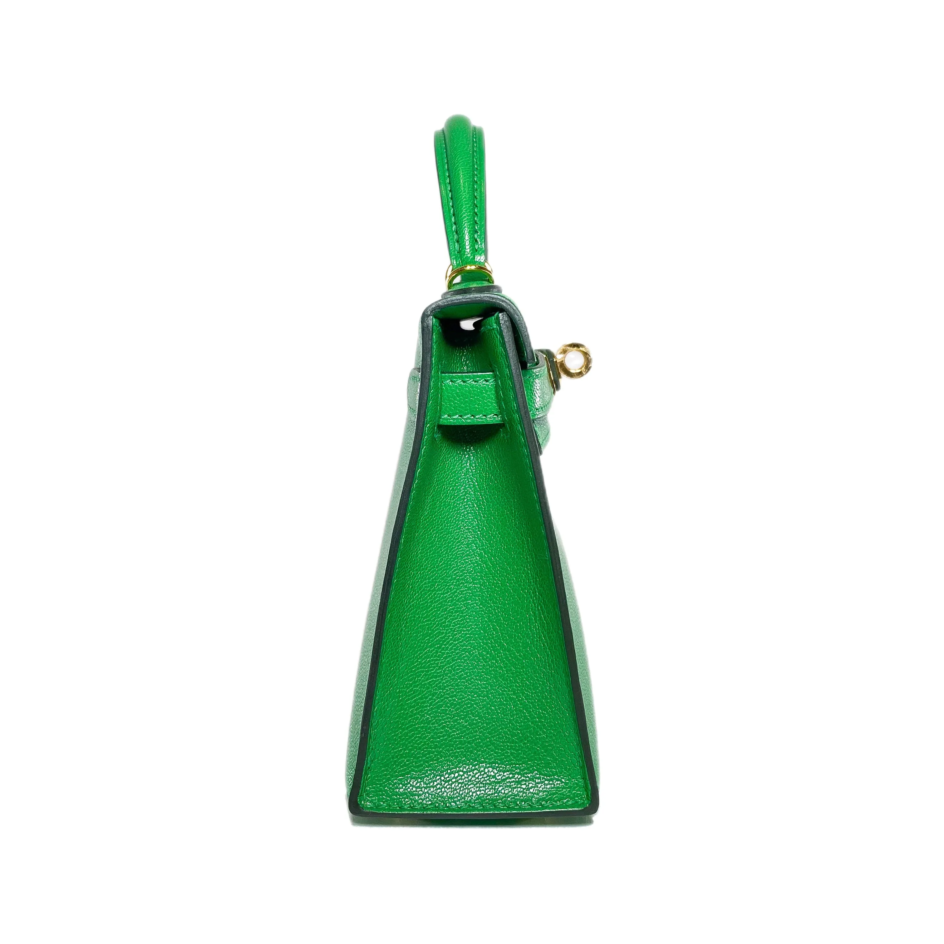 Hermes Mini Kelly 20 Bamboo Chevre Gold Hardware