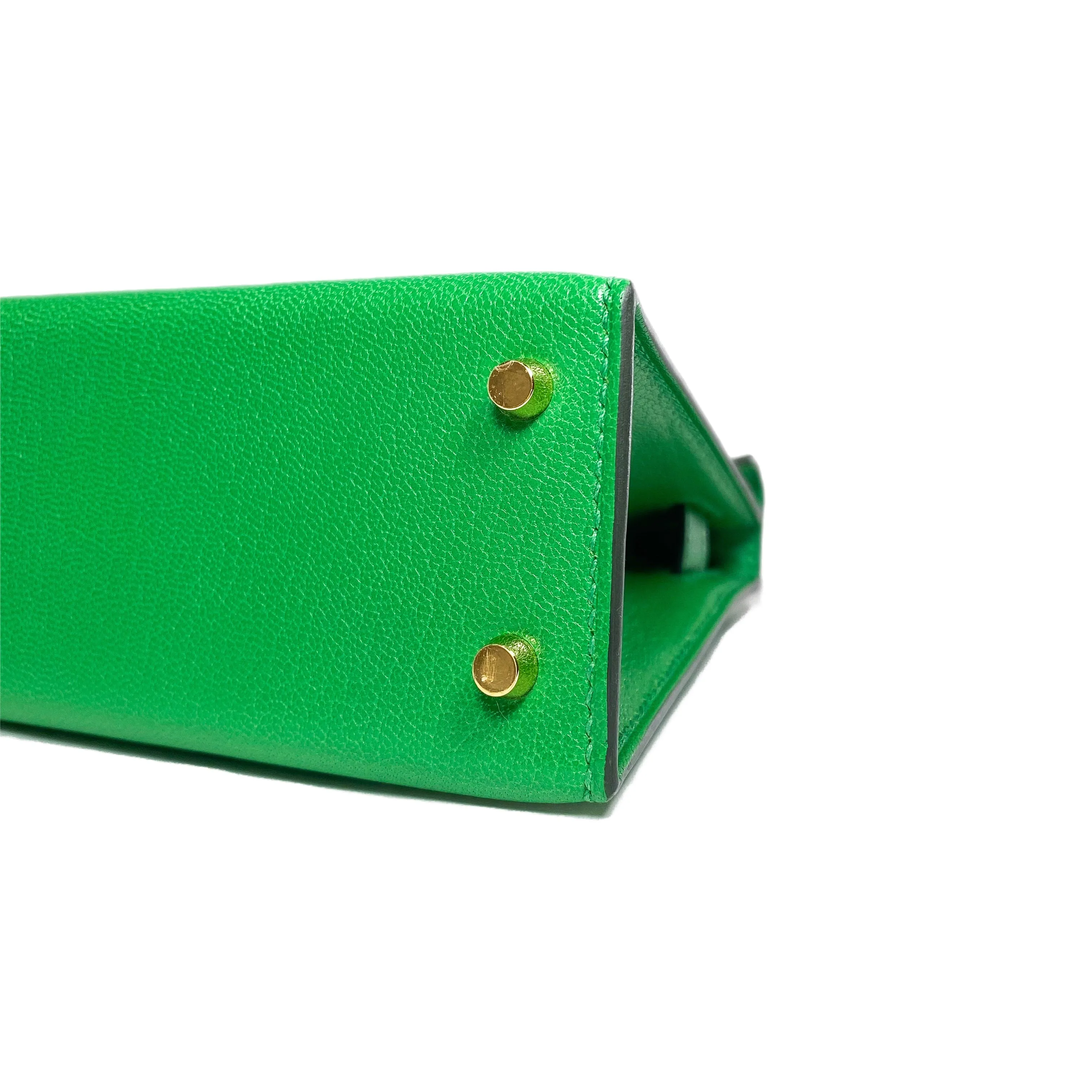 Hermes Mini Kelly 20 Bamboo Chevre Gold Hardware