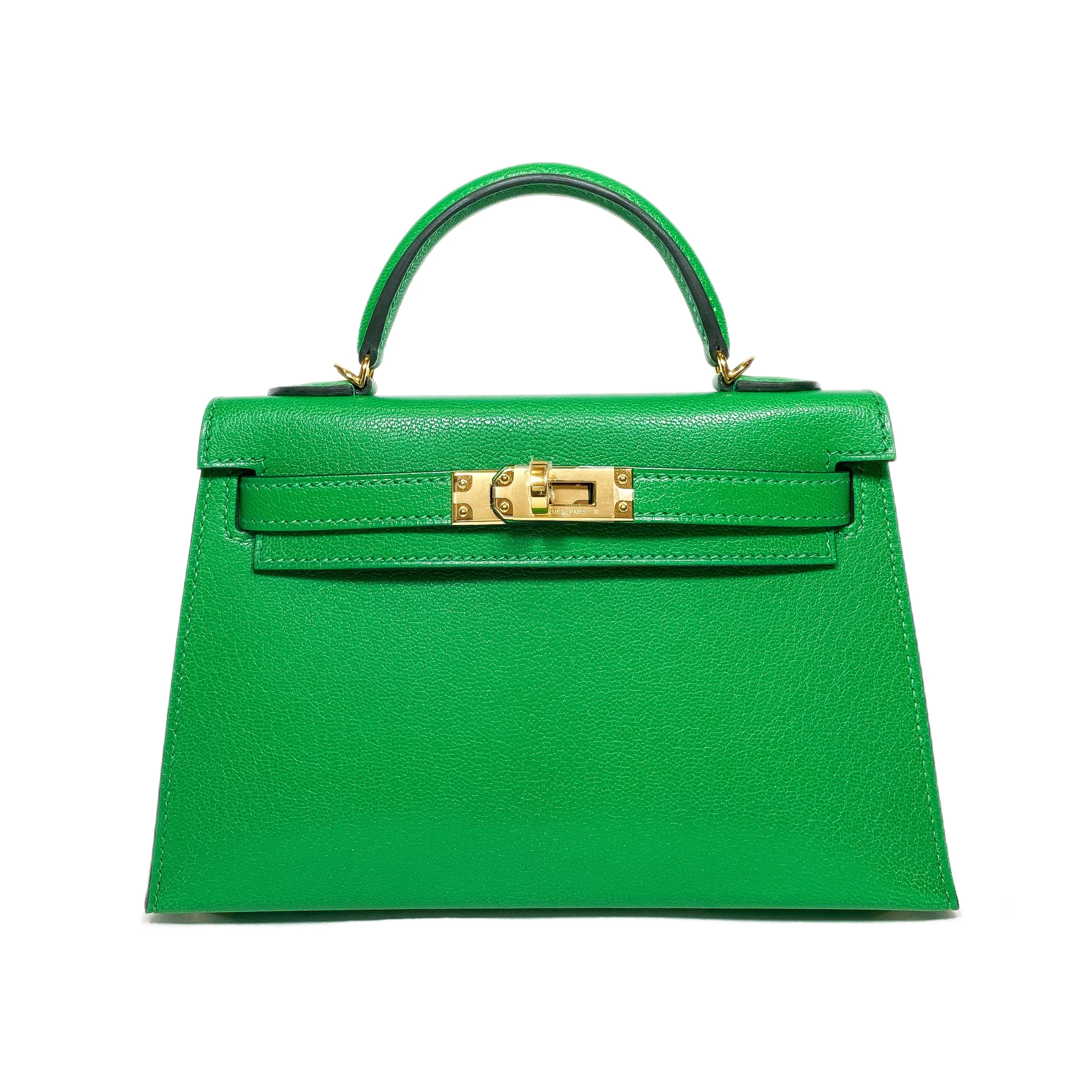 Hermes Mini Kelly 20 Bamboo Chevre Gold Hardware