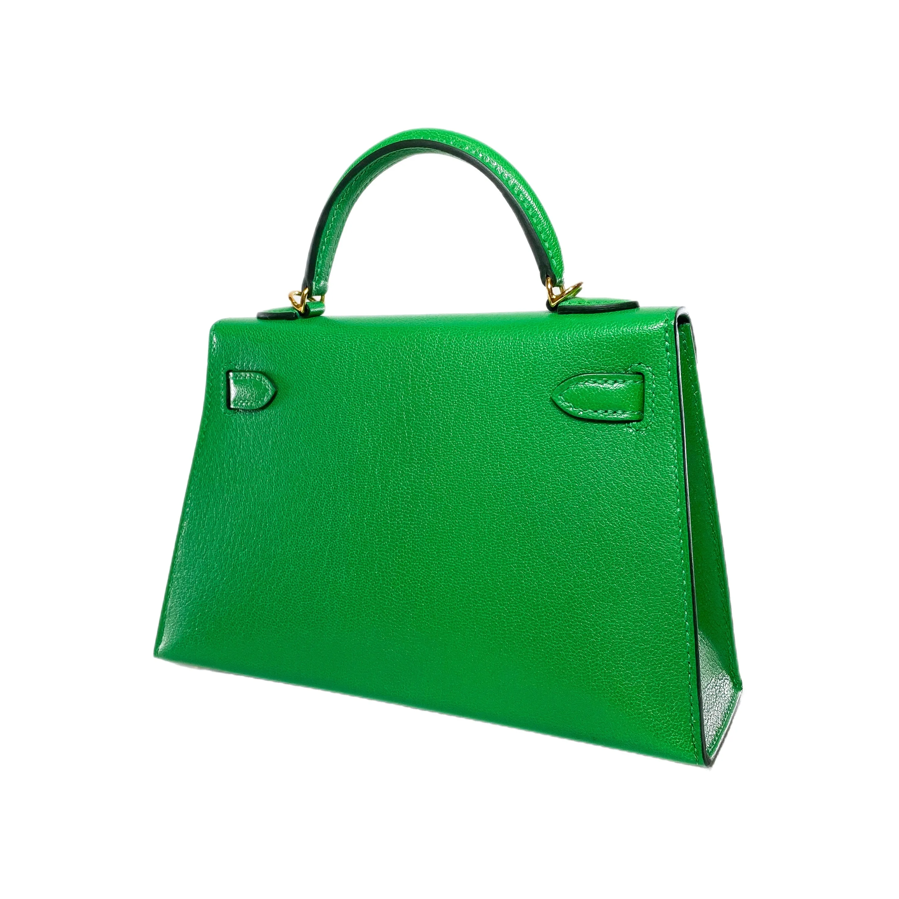 Hermes Mini Kelly 20 Bamboo Chevre Gold Hardware