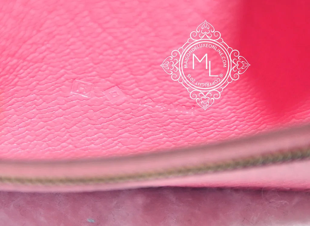 Hermes Rose Confetti Chevre Bearn Long Wallet