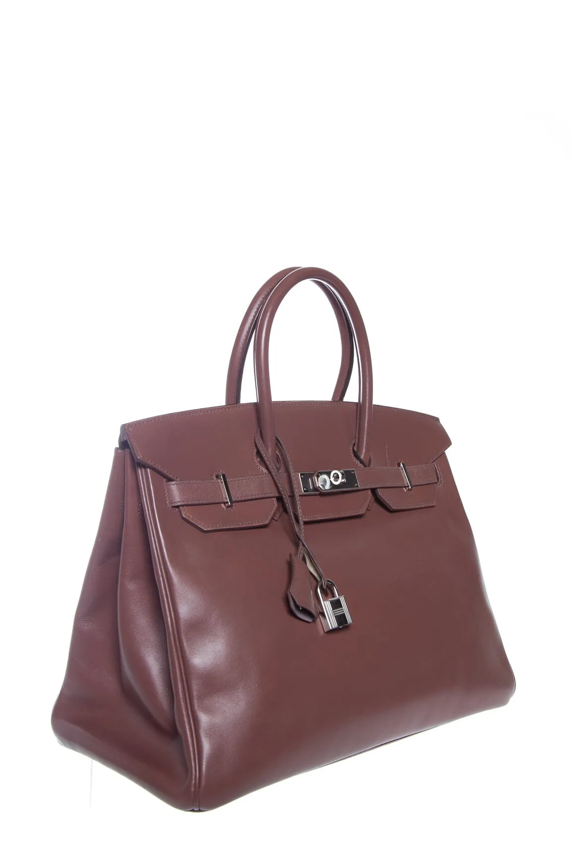 Hermès Brown 35cm Box Calf Birkin Handbag