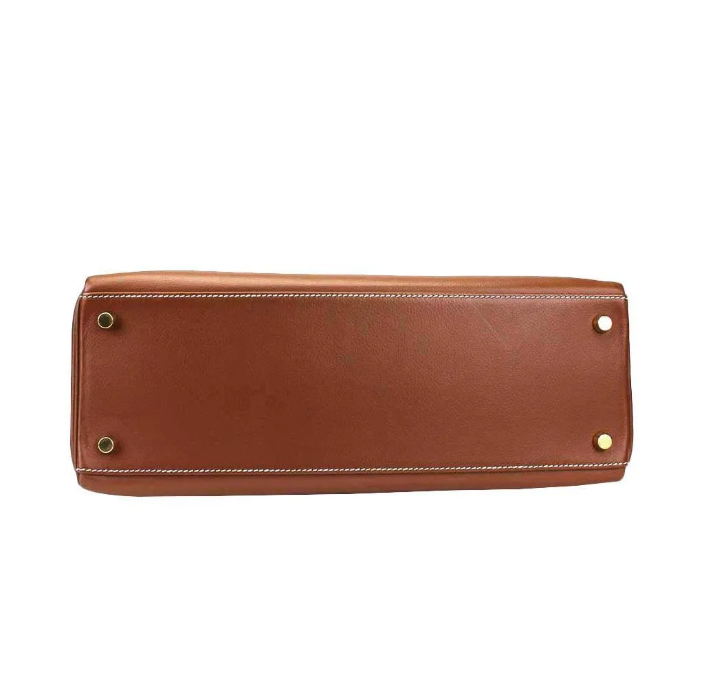 Hermès Kelly 32 Tabac Bag GHW