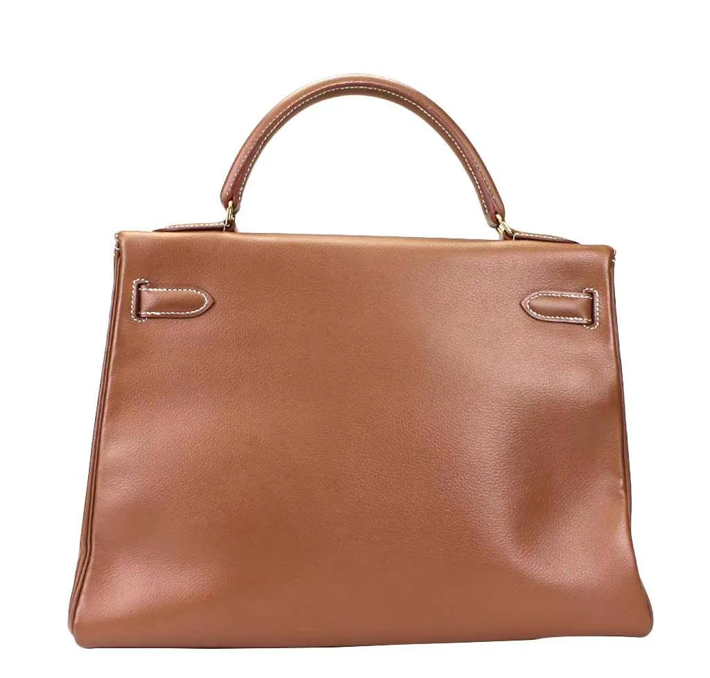 Hermès Kelly 32 Tabac Bag GHW