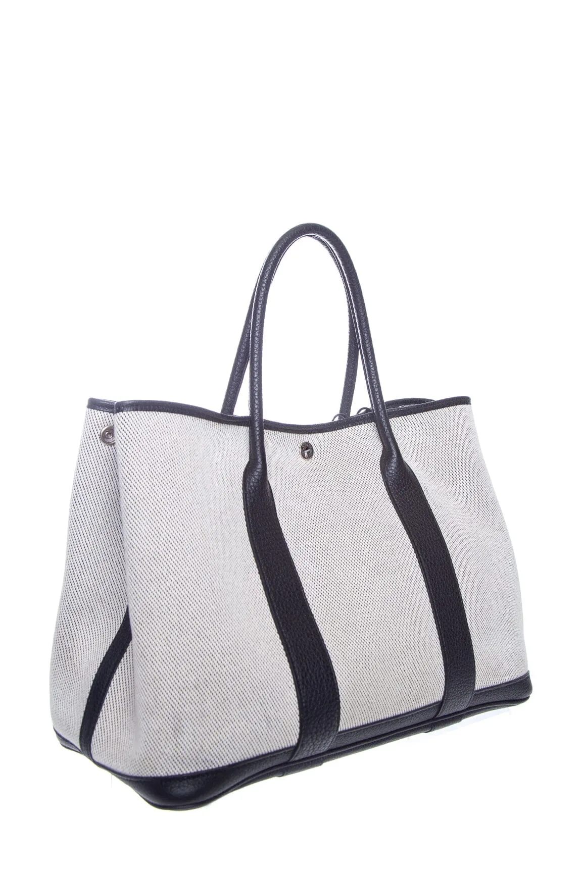 Hermès Natural & Black Leather PM Garden Party Tote