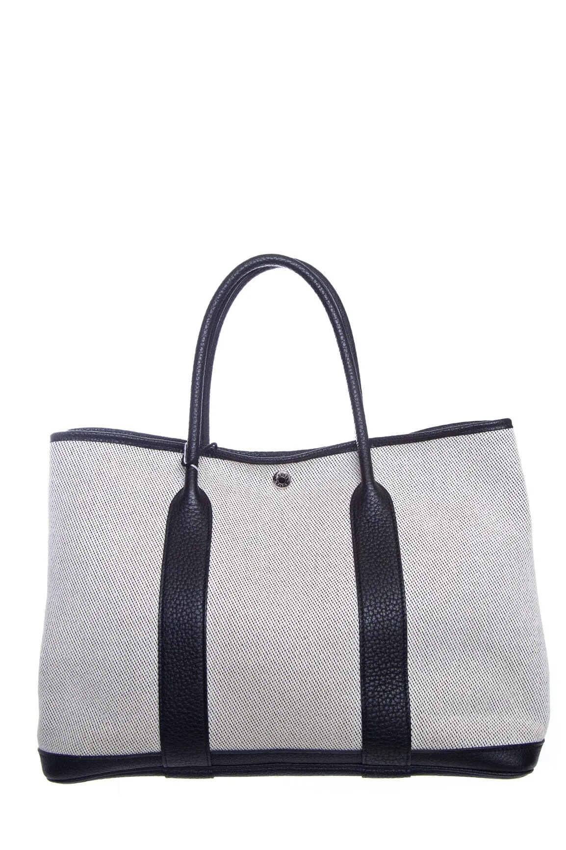 Hermès Natural & Black Leather PM Garden Party Tote
