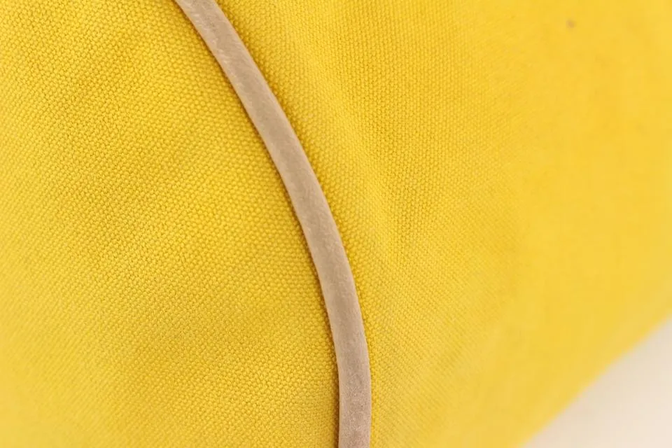 Hermès Yellow Canvas Sac Polochon Mimile Drawstring Backpack 913her18