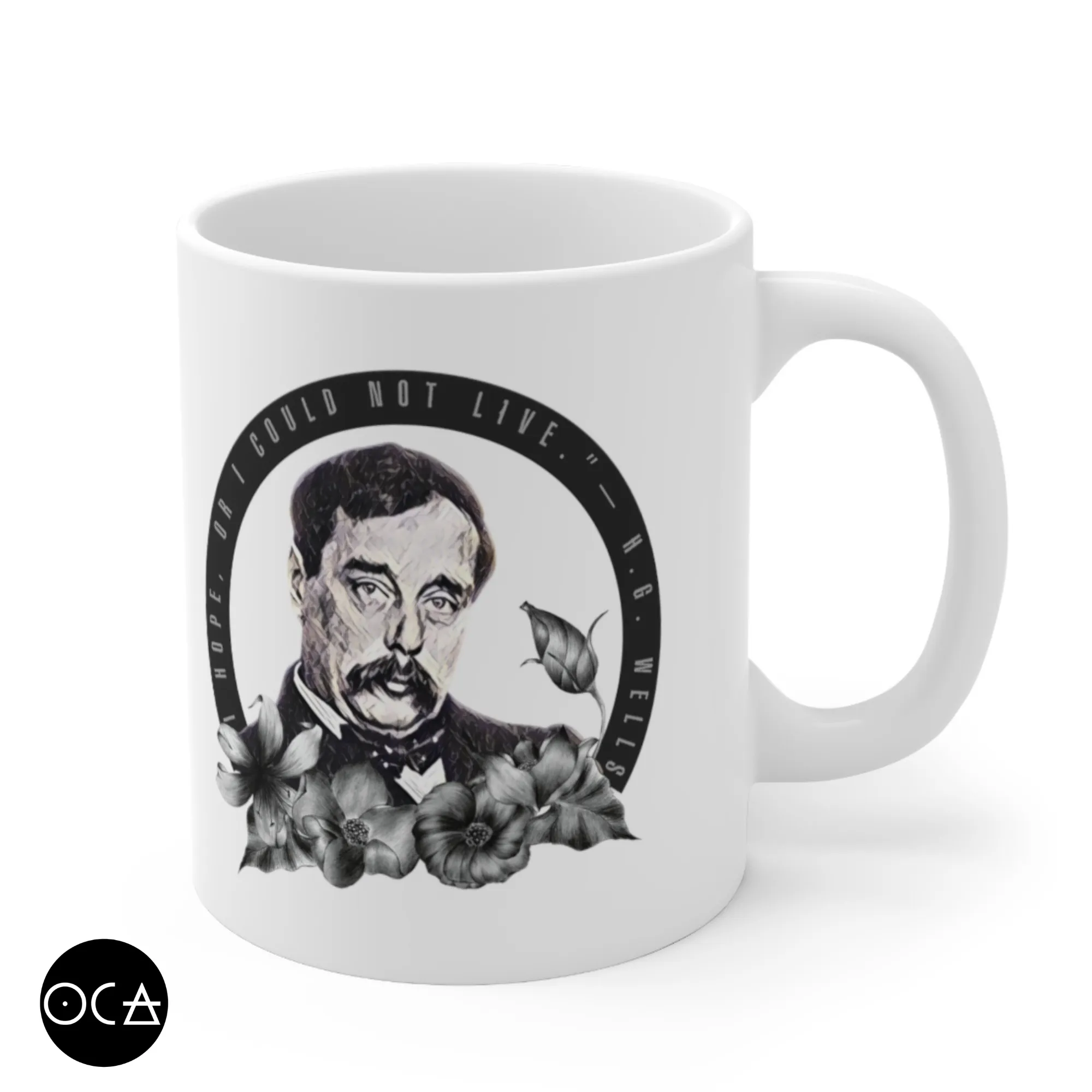 H.G. Wells Mug (Doublesided/2 Color Options)