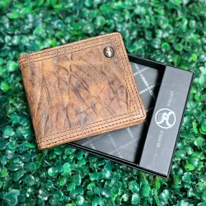 HOOEY  "PRIME TIME" SMOOTH BROWN BIFOLD WALLET