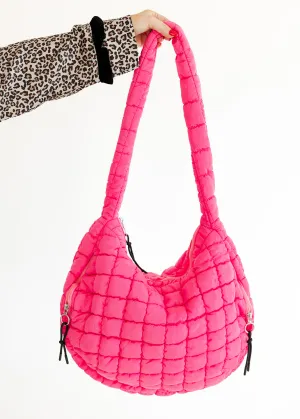 Hot Pink Puff Shoulder Bag