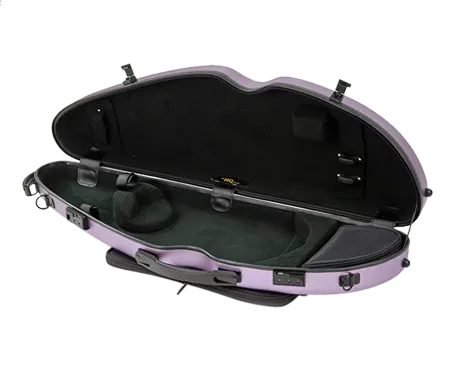 HQ Polycarbon Violin Case HalfMoon 4/4 - Brushed Mauve