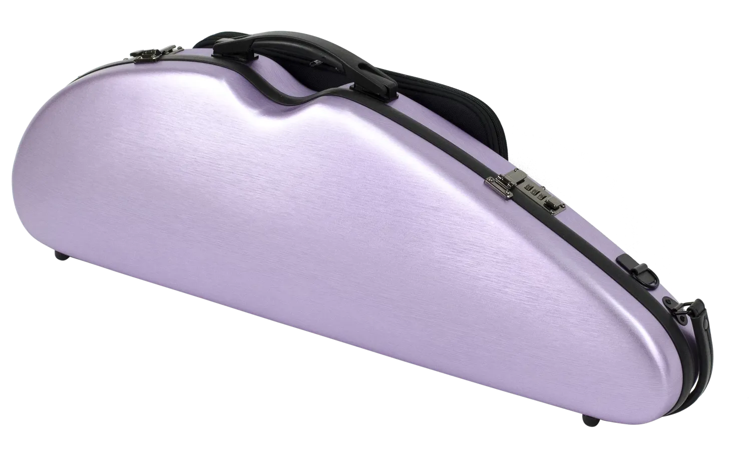 HQ Polycarbon Violin Case HalfMoon 4/4 - Brushed Mauve
