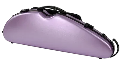 HQ Polycarbon Violin Case HalfMoon 4/4 - Brushed Mauve