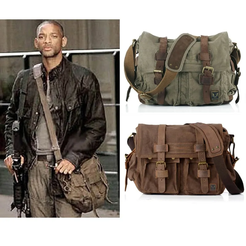I AM LEGEND Military Canvas Crossbody Bag