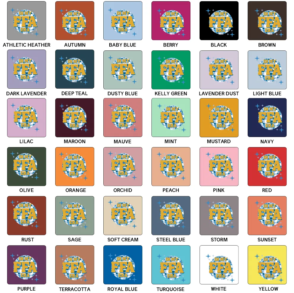 In My FFA Era Disco T-Shirt (XS-4XL) - Multiple Colors!