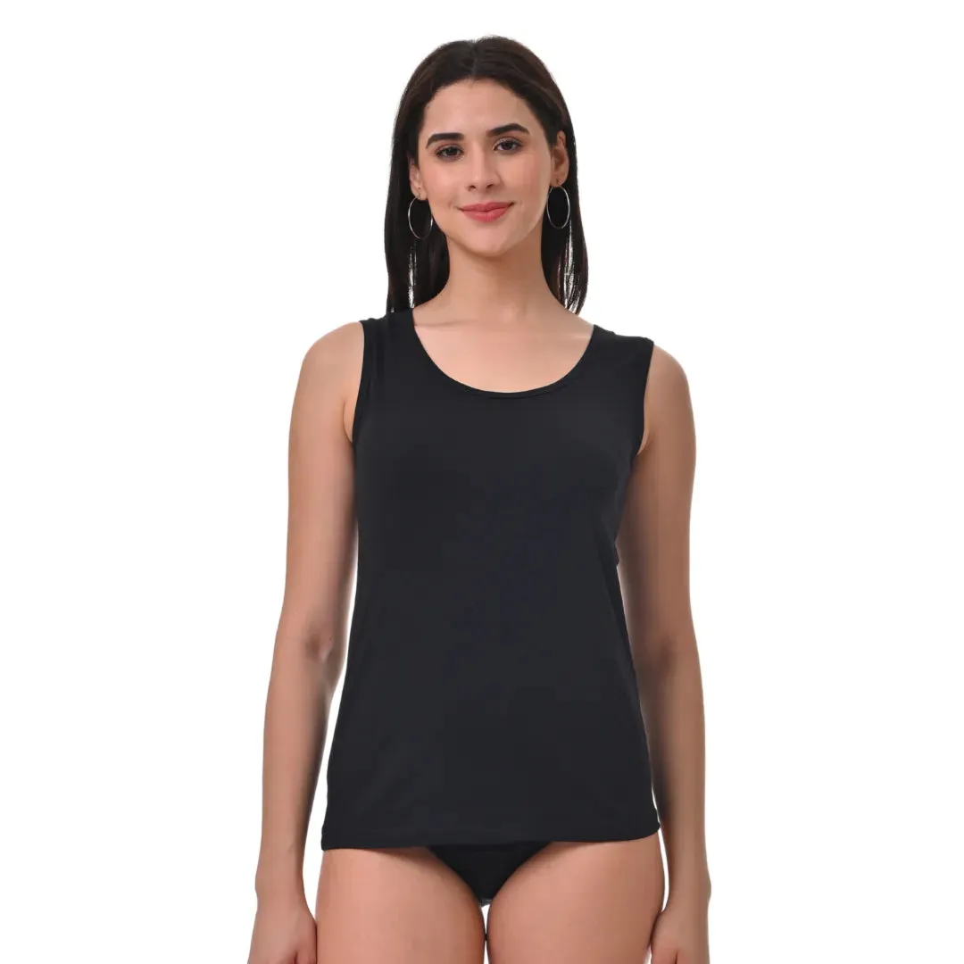Inner Tank Top | Wide Fabric Shoulder | Round Neckline | Offers Full Coverage