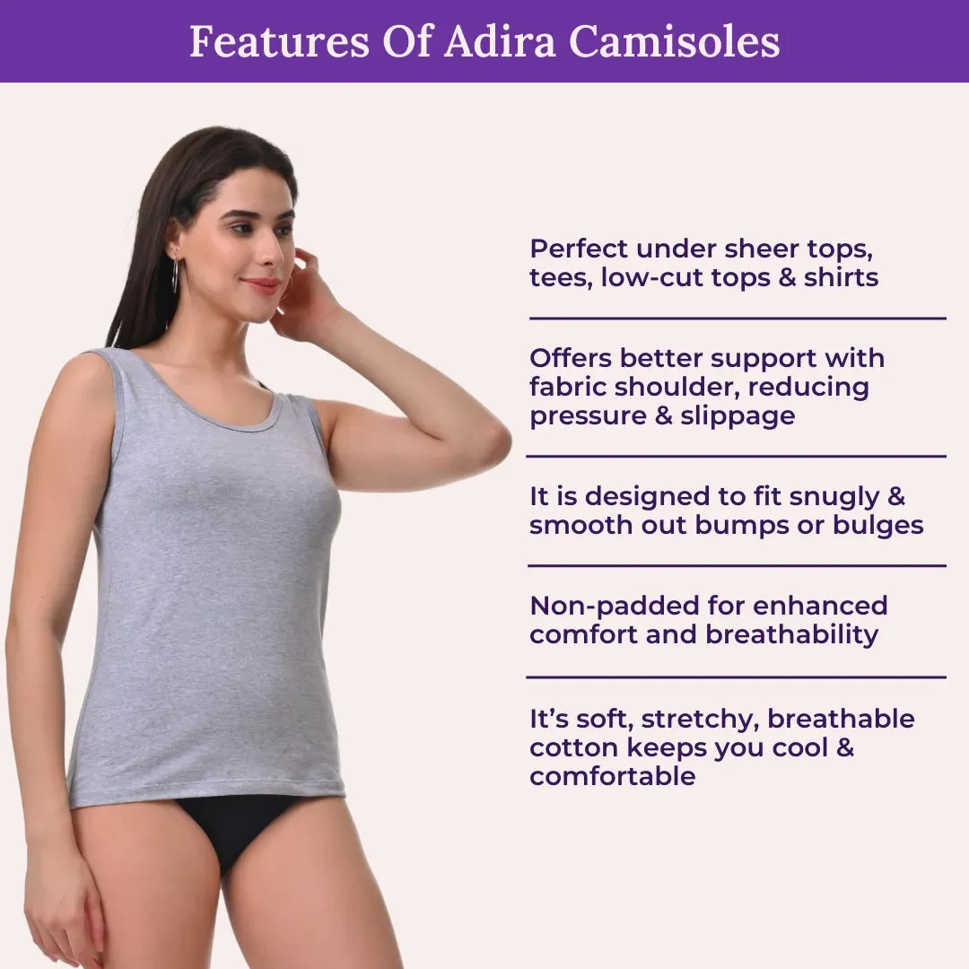 Inner Tank Top | Wide Fabric Shoulder | Round Neckline | Offers Full Coverage