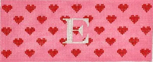 INSLJW-58: Lee’s Jewelry Box/Wallet Insert – Hearts – red on bubblegum pink w/ white letter