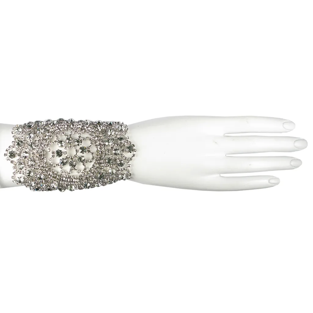 Jeweled Nouveau Bouquet Cuff Bracelet