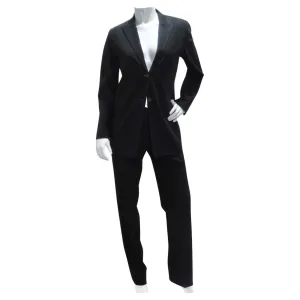Jill Sander 90s Black Blazer & Trouser Suit Set